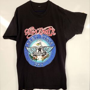 Vintage 1993 Aerosmith Aeroforce 1 Tour Tee Single Stitch, Large